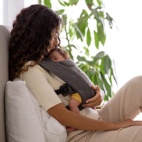 Ergobaby Embrace Baby Carrier Newborn to Toddler - Breathable Baby Carriers for Summer - Cozy Essentials (7-25 Pounds), Ponte Knit, Heather Grey