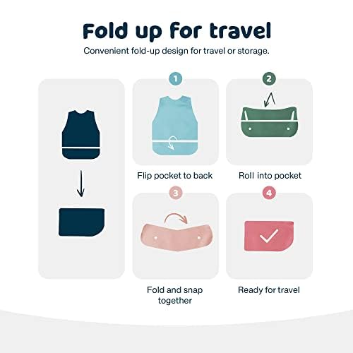 Tiny Twinkle Mess Proof Baby Bib for Boys | Waterproof Toddler Bib for Eating | Baby Apron for Feeding, Machine Washable | Perfect Shower Gift (Peace, 6–24M)
