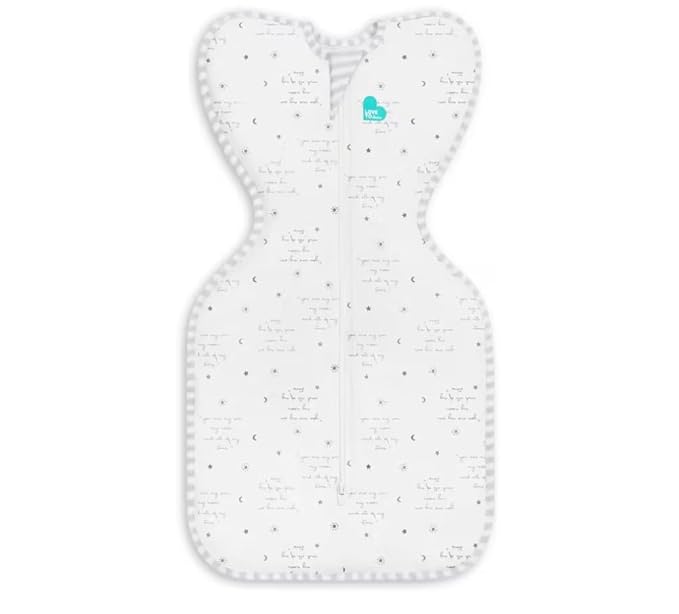 Love to Dream Swaddle Up, Arms Up Position, Light and Ultra-Breathable Cotton, Wearable Blanket Baby Sleep Sack, 0.2TOG, You are My White, Medium
