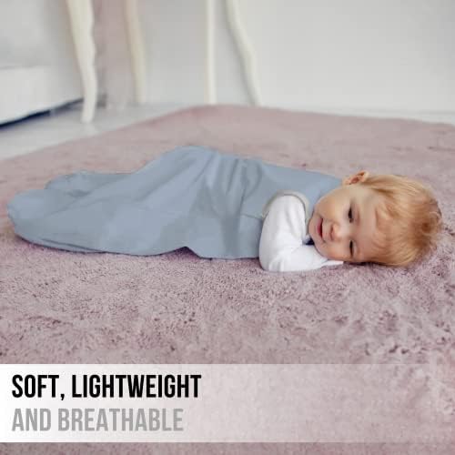 Baby Sleep Sack 1.0 TOG, Organic Cotton Baby Wearable Blanket with Two-Way Zipper, Swaddle Transition Baby Sleeping Bag, All-Season Sleep Sack for Newborn Infant Toddler Boy Girl, 12-18 Months, 1-Pack