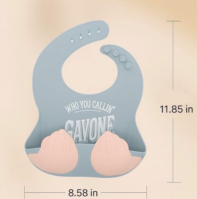 Teasin' Teethers Funny Italian Silicone Baby Bib with Pocket Food Catcher for Toddlers and Infants Funny Baby Bib Gift