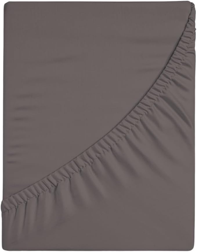 100% Cotton Fitted Sheet Only - Deep Pocket up to 16inch - All-Around Elastic - T-Shirt Fabric Jersey Knit - Extra Soft - Easy Fit - All Season - Comfy (Anthracite, King)