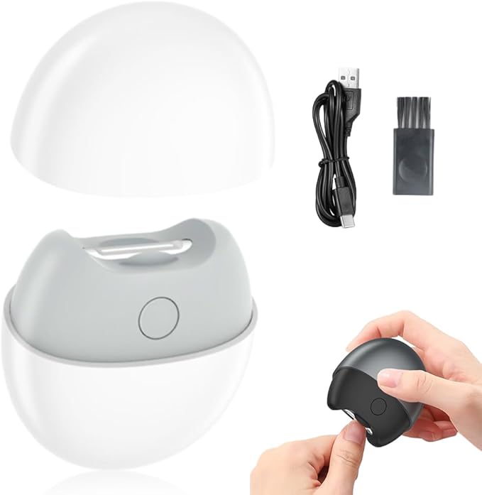 Electric Automatic Nail Clipper with Light, 2-Speed Trimmer, Nail Scraps Storage & Magnetic Cover, Safety Electric Fingernail Trimmerfor Baby, Adult, Seniors, Men, Caregivers (White)