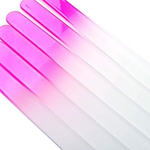 SIUSIO 30 Pack Professional Czech Crystal Glass Nail Files Buffer Manicure Tools Kit Set Gradient Rainbow Color for Nail polishing - The Best Emory Boards for Fingernail & Toenail Care (SIX Color)