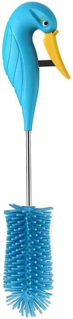 WSOQYEO Water Bottle Cleaner Brush Semi-Automatic Silicone Bottle Brush for Baby, Sports, Vase, Glassware, and Smaller Diameter Openings
