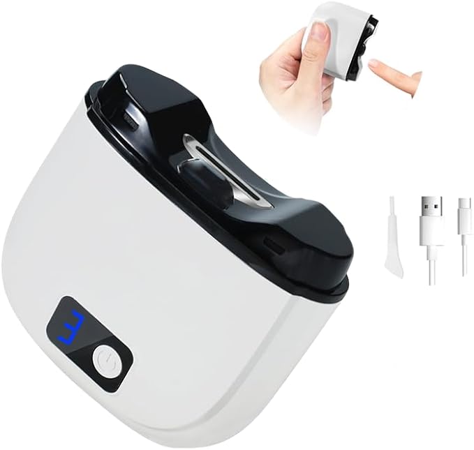 Electric Nail Clipper – 3-Speed Rechargeable Nail Trimmer with LED Light, Quiet Motor & Nail Debris Collector – Safe Automatic Fingernail & Toenail Cutter for Babies, Kids & Seniors