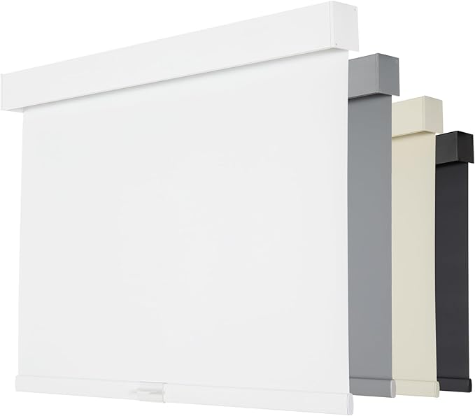 Persilux Cordless Blackout Roller Shades for Windows, Pull Down Blinds with Valance, Thermal Insulated Fabric, Free-Stop Shades for Home, Door and Bedroom (White,62" Wx72 H)
