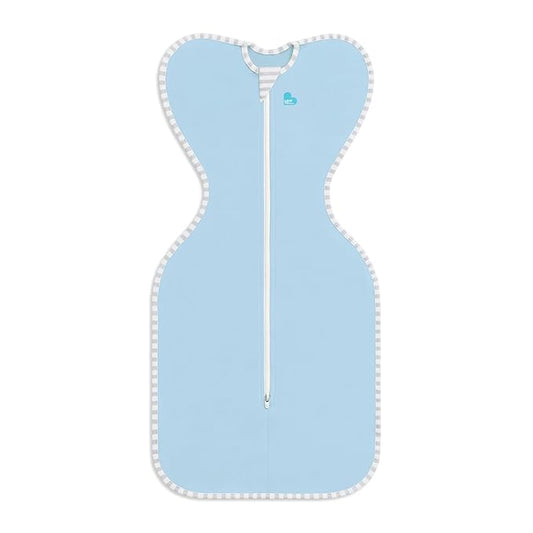 Love to Dream Swaddle, Baby Sleep Sack, Swaddle Up Self-Soothing Swaddles for Newborns, Get Longer N, Snug Fit Helps Calm Startle Reflex, Lite 0.2 Tog Sleep Sack, 13-19 lbs, Blue