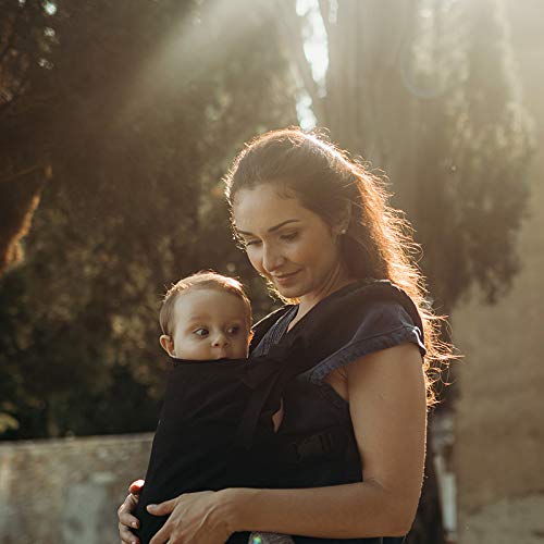 Boba X Baby Carrier - Newborn to Toddler Adjustable, 2-in-1 Convertible Front and Backpack Carrier 7 to 45 lbs, Ergonomic Baby Carrier with Crossable Straps (Black Beauty)