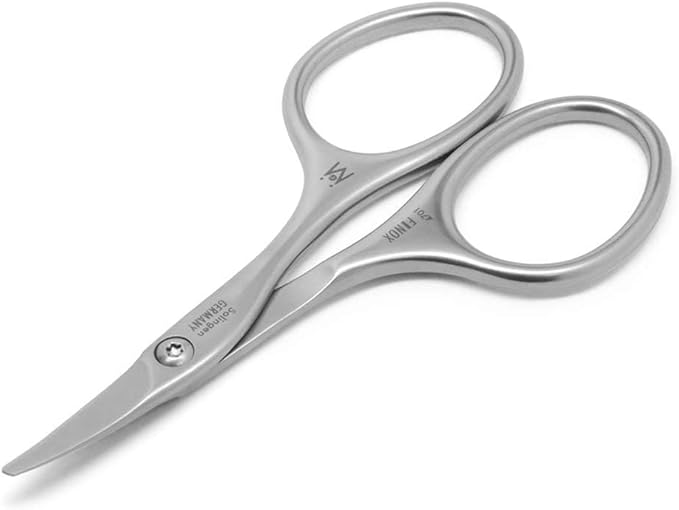 GERMANIKURE Rounded Safety Nail Scissors - FINOX Surgical Stainless Steel baby scissors and Manicure Tools in Cork Case - Self Grooming Scissors for nails Ethically Made in Solingen Germany - 4701