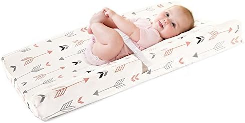 Stretchy Changing Pad Covers BROLEX 2 Pack Jersey Knit Changing Table Covers for Girls Boys,Pink & White Arrow