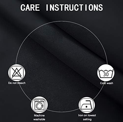LEMOMO 100% Blackout Curtains 40 x 84 Inch/Black Curtains 2 Panels with Black Lining Room Darkening Thermal Insulated Bedroom Curtains