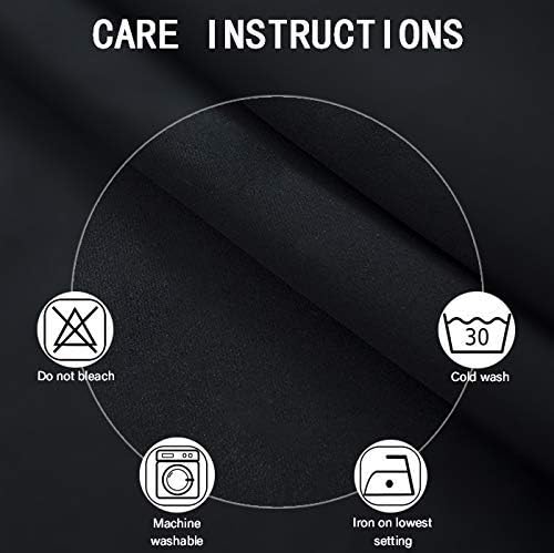 LEMOMO 100% Blackout Curtains 52 x 95 Inch/Black Curtains 2 Panels with Black Lining Room Darkening Thermal Insulated Bedroom Curtains