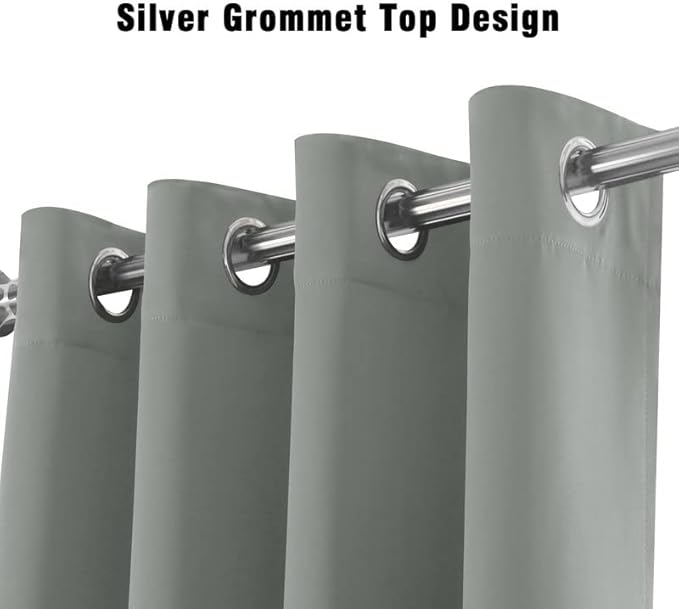 Extra Long Blackout Curtains - 2 Story High Living Room Drapes - Tall Curtains for High Ceiling or Long Window - 144 156 168 192 204 216 240 Inch 12ft-20ft Length(1 Panel,Grey, 52″x216″)