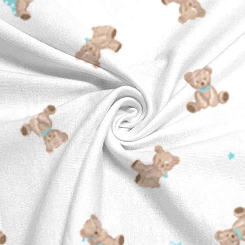 American Baby Company Fitted Crib Sheet 28" x 52", Soft Breathable Neutral 100% Cotton Jersey Sheet, Bear, for Boys and Girls, Fits Crib and Toddler Bed mattresses