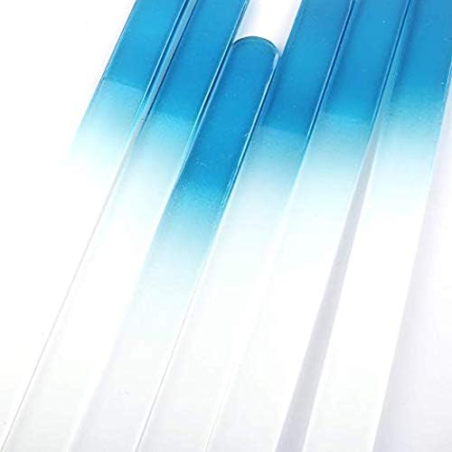 SIUSIO 30 Pack Professional Czech Crystal Glass Nail Files Buffer Manicure Tools Kit Set Gradient Rainbow Color for Nail polishing - The Best Emory Boards for Fingernail & Toenail Care (SIX Color)