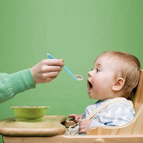 PandaEar Baby Silicone Soft Spoons| Training Feeding for Kids Toddlers Children and Infants| BPA Free 6 Pack| Baby Led Weaning Spoon| Gum-Friendly First Stage