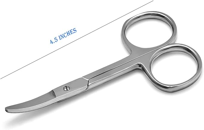 Baby Nail Scissors With Round Tip 4.5" Eyebrow, Dry Skin, Eyelash, Nose Hair For Men And Women Daily Use
