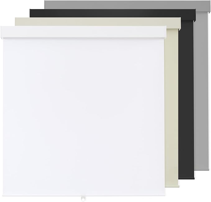 100% Blackout Roller Shades Cordless Blinds for Indoor Windows,Free-Stop Window Shades Pull Down,Thermal Insulated Fabric UV Protection,Blackout Window Guard Blinds for Home,Office,White,36" W x 72" H