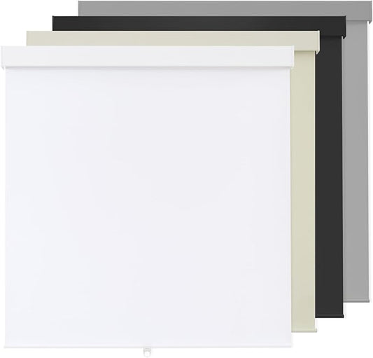 100% Blackout Roller Shades Cordless Blinds for Indoor Windows,Free-Stop Window Shades Pull Down,Thermal Insulated Fabric UV Protection,Blackout Window Guard Blinds for Home,Office,White,36" W x 72" H