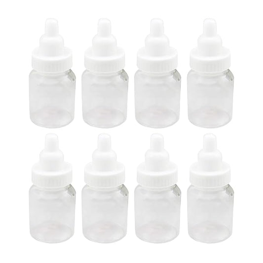 Baby Shower Favor - 36 Pack Mini Milk Bottle Party Favor Gift Bag Boxes 1.5" x 3.5" - Baby Shower Candy Jar (White)