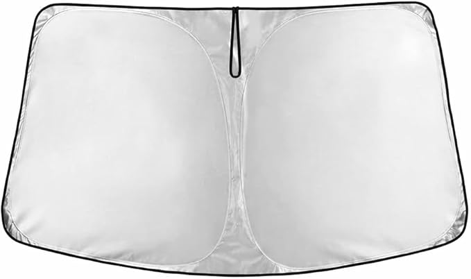 EcoNour Windshield Sunshade for Jeep Wrangler TJ 1997–2017 | Custom Fit Front Window Sun Shade | Blocks Harmful UV Rays & Reduces Heat | Foldable Sun Visor with Storage Pouch