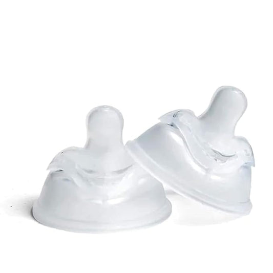 Herobility Double Anti-Colic Silicone Nipples, Baby Bottle Teats, Breast Like Shaped Nipples - Fits Herobility's & Eco Baby Bottles | Pack of 2 (Small Size)