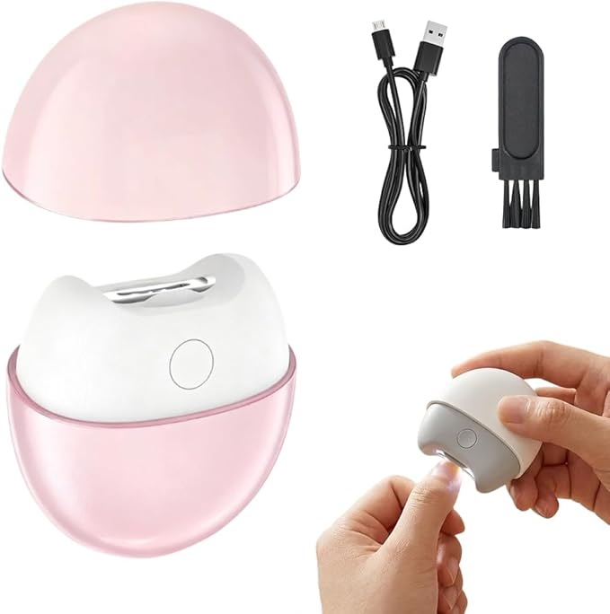 Electric Nail Clipper, 2026 New 3 in 1 Nail Clippers with Led Light & Nail Scraps Storage, Safety Electric Fingernail Trimmer File for Baby, Women, Seniors (Pink)