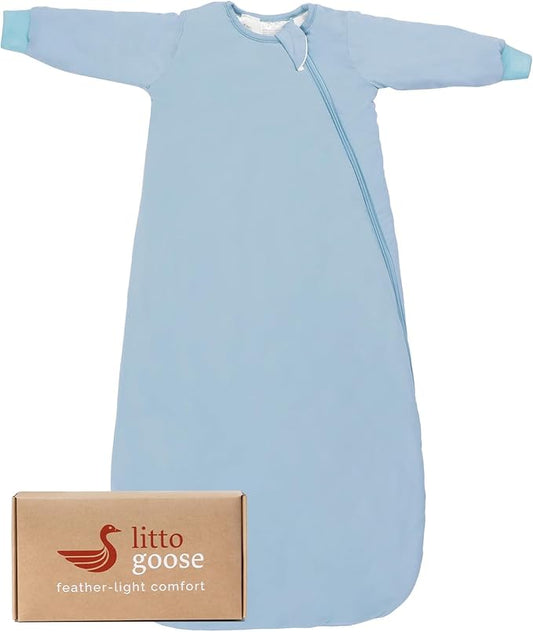 littogoose Baby Sleep Sack 1.0 TOG, Long Sleeve Wearable Blanket Soft Infants Sleeping Sack Boy Girl for 3-6 Months 2T-4T