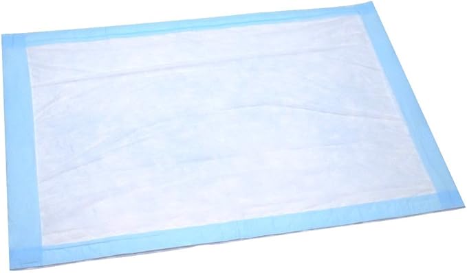 Disposable Baby Changing Pad Liner - Economy Pack 50 Count (17 x 24 Inch) - Waterproof Absorbent Blue Hospital Underpad for Incontinence with Moisture Protector - Small Chux by BrightCare