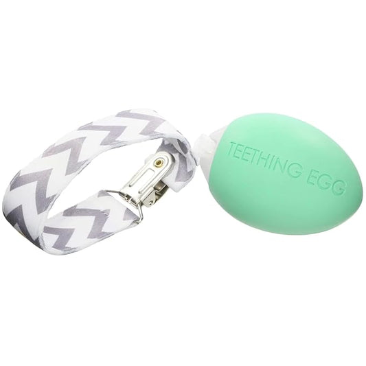 The Teething Egg Baby Teether – Freezable Teething Toy for Babies 3–6 Months up to 18 Months – Made in USA, Food-Grade TPE, Mint