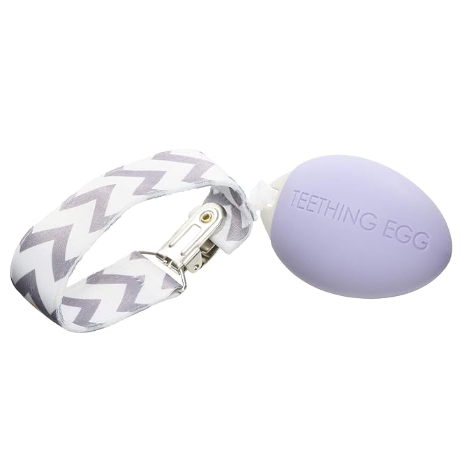 The Teething Egg Baby Teether – Freezable Teething Toy for Babies 3–6 Months up to 18 Months – Made in USA, Food-Grade TPE, Lavender