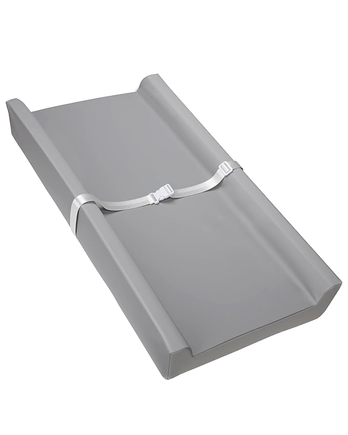 Manlilai Vegan Leather Baby Changing Pad, Waterproof Wipeable Diaper Changing Mat 31.5x16 Inch for Infants, Comfortable Station for Table and Dresser