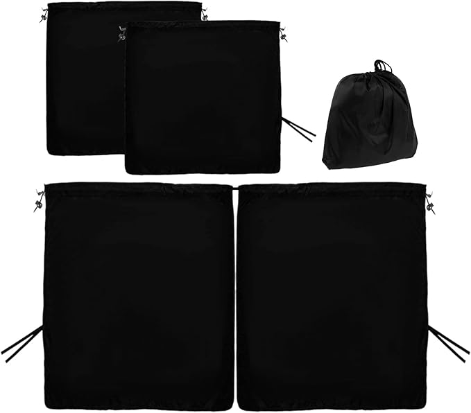 Privacy Curtain Universal Car Divider Between Rear Seat Auto Blackout Sun Shades Side Window Covers Accessories for Travel Camping Nap Sleeping (3Pcs)