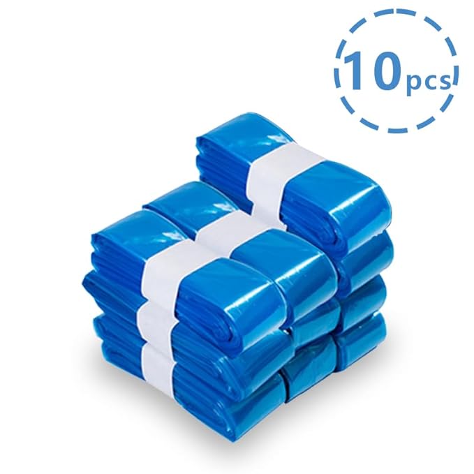 GDLVDI HOME Compatible with Diaper Genie Pails Diaper Pail Refills | 10 Pack Continuous Long-Roll Lemon-Scent Refills | Leak-Resistant Odor-Blocking Diaper Disposal Bags | Easy Cut & Tie System