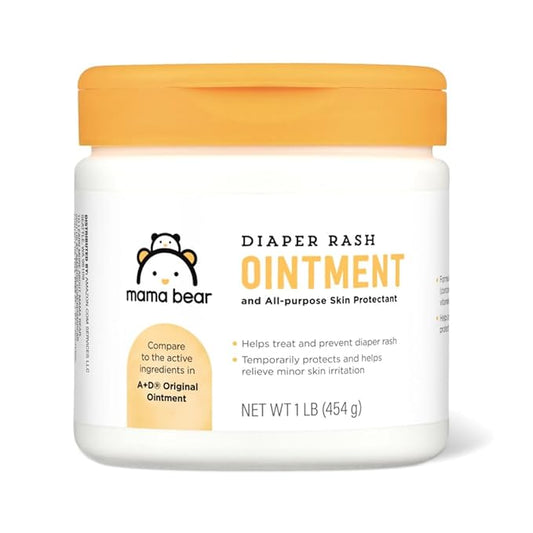 Amazon Brand - Mama Bear Diaper Rash Ointment, 16 Oz, Pack of 1