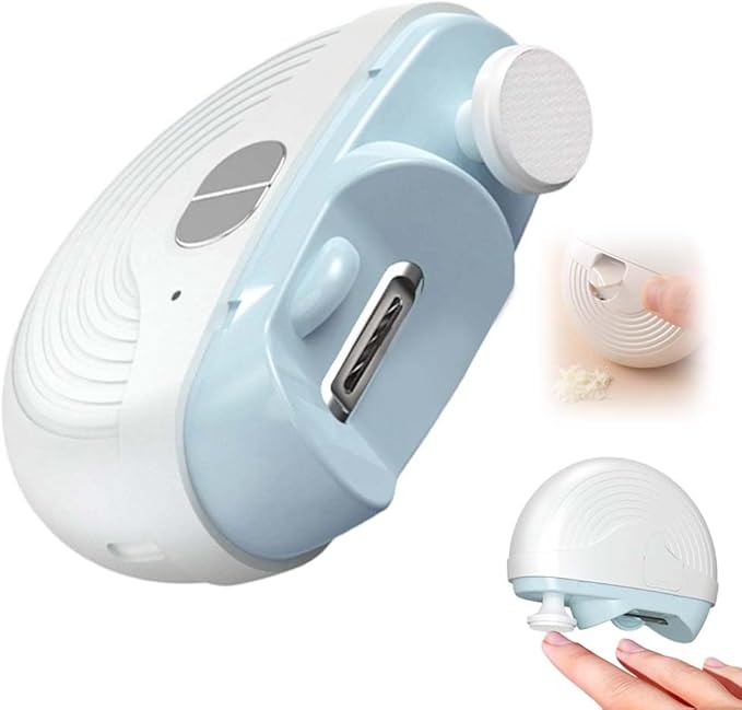 Electric Smart Nail Clippers for Adults Seniors Kids, 3 Speeds Automatic Nails Trimmer with Polisher, Light, Clip Storage, Rechargeable Nails Clippers for Fingernails Toenails