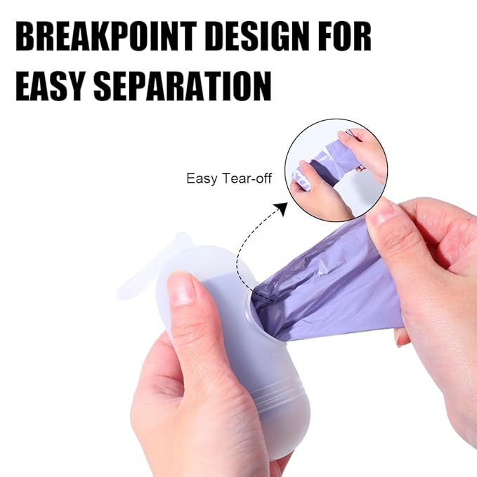 USBOO Disposable Diaper Bags for Baby, 20 Refill Rolls (300 Pack),Baby Poop Bags with Dispenser, Essential for Travel and Quick Change on The Go, Purple and Lavender Scented