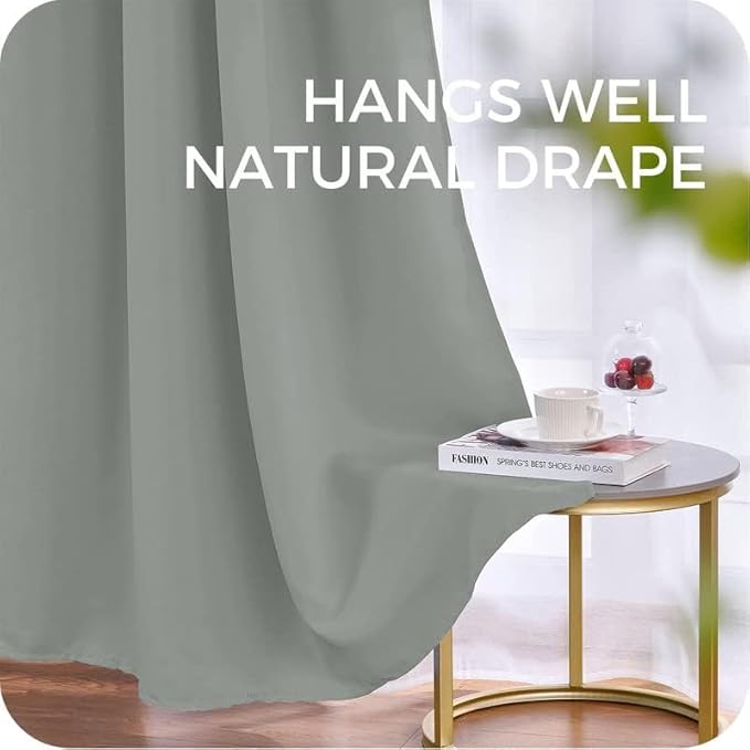 Extra Long Blackout Curtains - 2 Story High Living Room Drapes - Tall Curtains for High Ceiling or Long Window - 144 156 168 192 204 216 240 Inch 12ft - 20ft Length (1 Panel, Grey,52″x156″)
