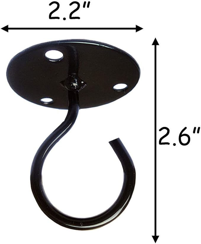 TIHOOD 2PCS Wall Mount Ceiling Hooks, Metal Plant Bracket Iron Wall Mount Lanterns Hangers for Hanging Bird Feeders, Lanterns, Wind Chimes, Planters, Outdoor Decoration Hooks
