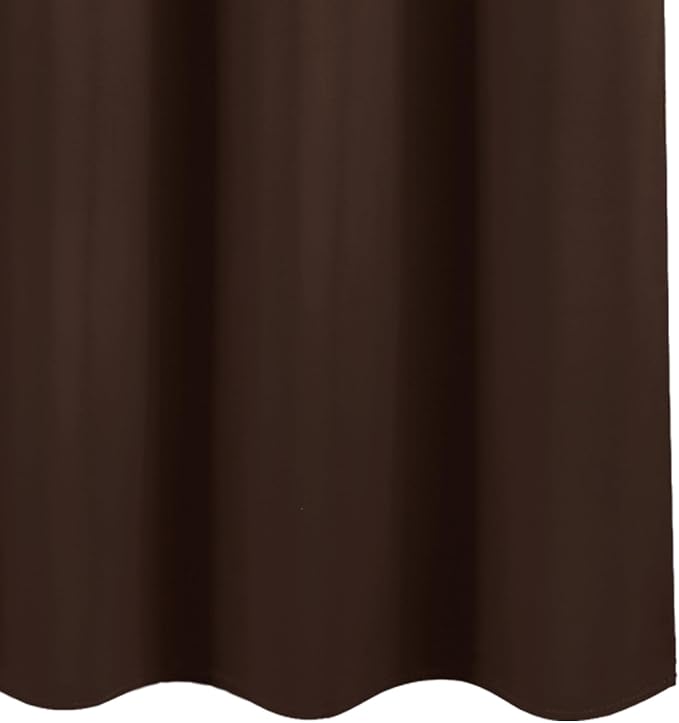 LEMOMO 100% Blackout Curtains 42 x 63 Inch Chocolate Brown Curtains 2 Panels Darkening Thermal Insulated Bedroom Curtains