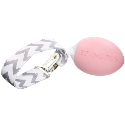 The Teething Egg Baby Teether – Freezable Teething Toy for Babies 3–6 Months up to 18 Months – Made in USA, Food-Grade TPE, Pink