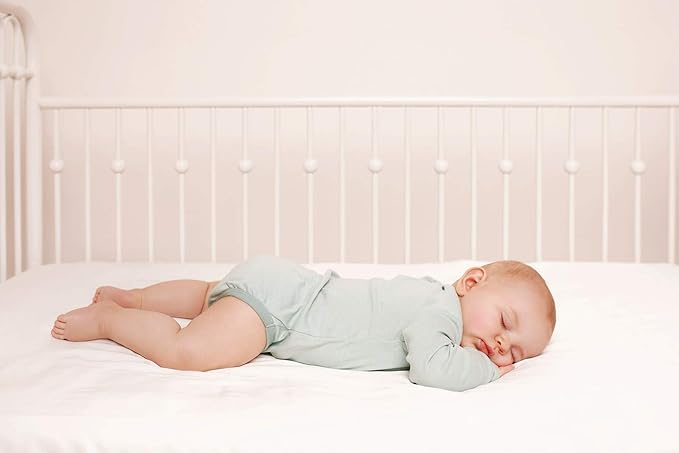 Crib Fitted Sheet by Pure Bamboo, Genuine 100% Organic Viscose Derived from Bamboo, Luxuriously Soft, Ultimate Cooling, Fits Standard Size Crib Mattress (White)