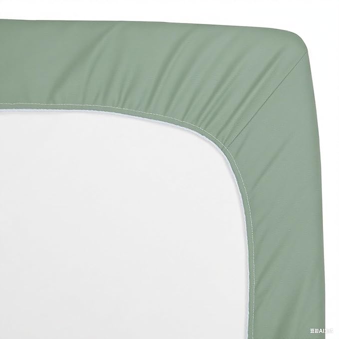 American Baby Company 2 Pack Fitted Crib Sheets 52" x 28" - Ultra Soft Microfiber Crib and Toddler Bed Sheets, White/Green, Neutral for Boys & Girls