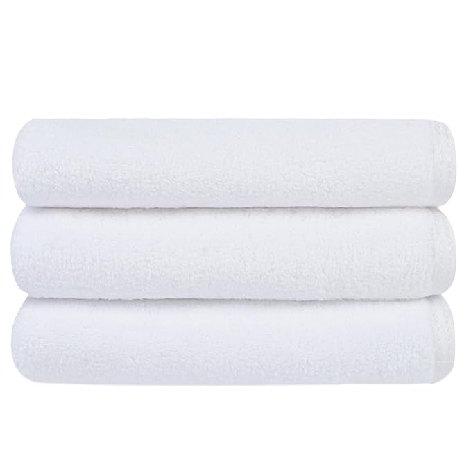 SINLAND Absorbent Coral Velvet Washcloth Ultra Soft Microfiber Face Towels 12 x 12 inch Multi-Purpose Face Cloths for Household and Sport