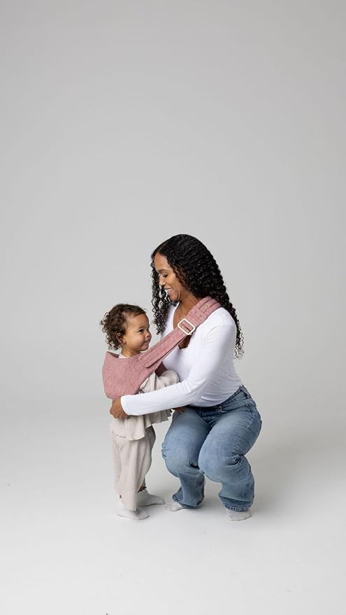Mabē Monarch Toddler Sling Carrier – Ergonomic Hip Carry Support for Toddlers – Adjustable and Breathable Sling for Easy Up/Down & Comfortable Holding (16–45 lbs, Mauve Wings)