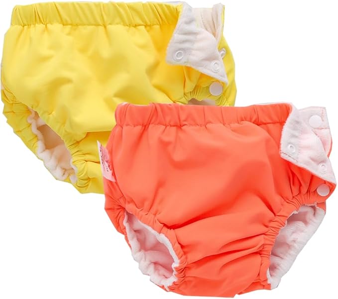 IIjnUhb Swim Diapers Baby Reusable 2 Pack,Washable Pants for 0-3 Years Boys Girls Swimming Lesson Shower Gifts