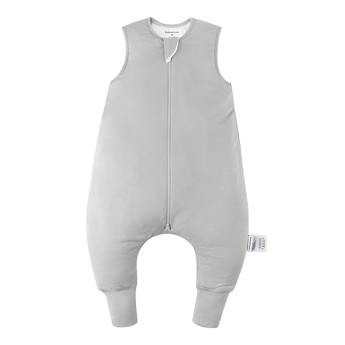 BubblePanda Rayon Made from Bamboo Toddler Sleep Sack with Feet 1.0 Tog Ultra Soft Toddler Sleeping Sack 3t-4t Sleep Bag Walker Quilted Wearable Blanket with Legs 2-Way Zipper Lightweight Extra Long