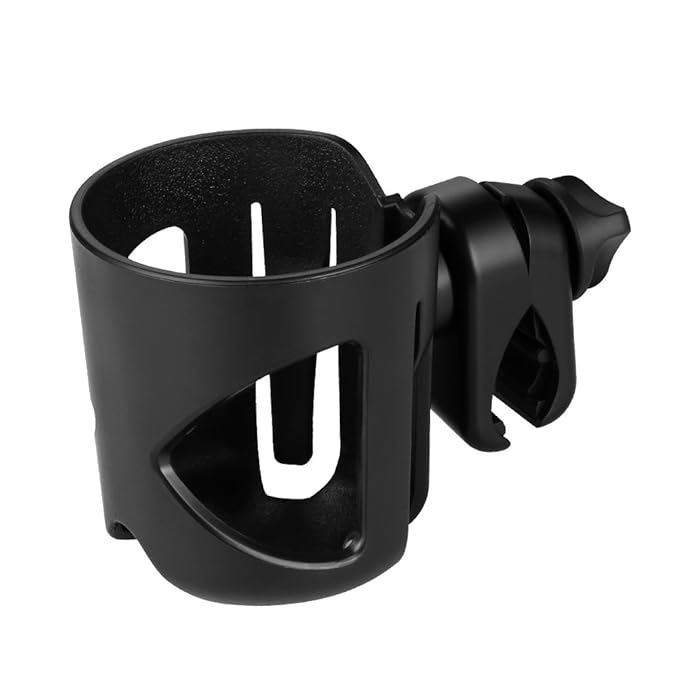 Accmor Universal Cup Holder, Stroller Cup Holder, 360° Rotatable Large Caliber Designed Bottle Holder for Stroller, Bike, Wheelchair, Walker, Scooter, Black