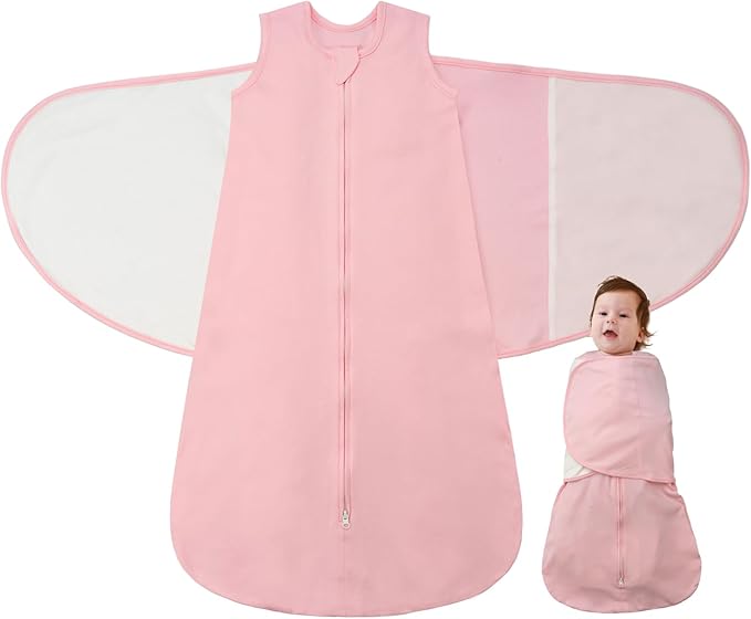 LILBESTIE Baby Swaddle Sleep Sack, 1.0 Tog New-Parent-Friendly Swaddle for Newborns & infant 6-12 Months Baby Wearable Blanket Reduce Startle Reflex, Newborn Boys Girls Registry Essentials